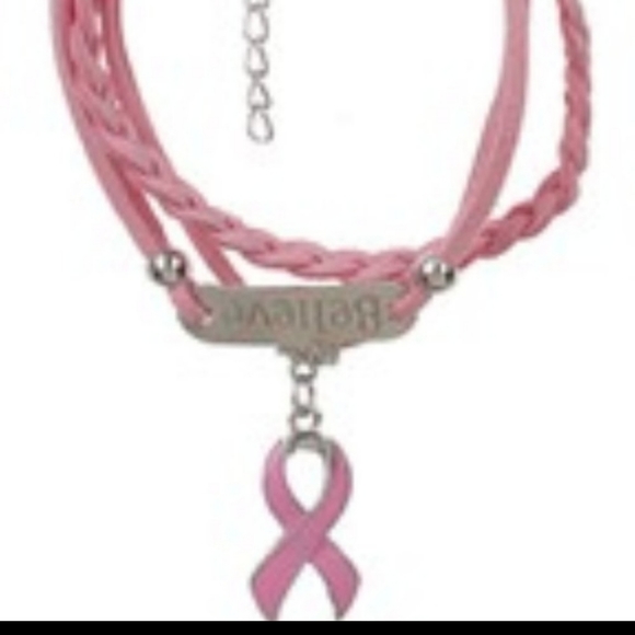 Charm Bracelet Breast Cancer Ribbon w/box - Picture 5 of 5